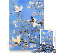 Rompecabezas de 1000 Piezas con diseño de Almendro en Flor y grullas para Adolescentes Ideal para Relajarse, divertirse y Disfrutar Un Regalo Memorable (50x75cm)