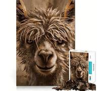 Rompecabezas de 1000 Piezas con diseño de Alpaca para Adultos diversión,Juego,Corte láser, Tiempo de Tranquilidad y Ejercicio Mental en casa (38x52cm)