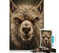 Rompecabezas de 1000 Piezas con diseño de Alpaca para Adultos diversión,Juego,Corte láser, Tiempo de Tranquilidad y Ejercicio Mental en casa (38x26cm)