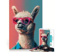 Rompecabezas de 1000 Piezas con diseño de Alpaca y Llama para Adultos Diversión para Entrenar la Mente Componentes Resistentes y de Corte Limpio Actividad Relajante para desconectar (50x75cm)
