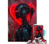 Rompecabezas de 1000 Piezas con diseño de Amor y Android para Adolescentes y Adultos Juguetes antiestrés decoración Actividades Divertidas en casa (tamaño 38x26cm)