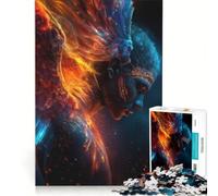 Rompecabezas de 1000 Piezas con diseño de ángel de Fuego Arte Digital, Ideal para Relajarse, interactuar con Otros Padres o Hijos y Regalar a Amigos y Familiares 38x52cm
