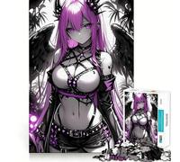 Rompecabezas de 1000 Piezas con diseño de ángel de Pelo Rosa y alas para Adultos Ideal para ejercitar la Mente y aliviar el estrés Decoración de Pared con Bordes precisos (50x75cm)