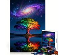Rompecabezas de 1000 Piezas con diseño de árbol arcoíris y Galaxia, Ideal para Adolescentes Juguete para ejercitar la Mente, Juego en Grupo, Arte, ensamblaje, Regalo clásico (38x52cm)