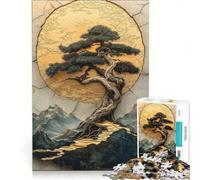 Rompecabezas de 1000 Piezas con diseño de árbol bonsái japonés Kintsugi, Ideal para Decorar la Pared Un Reto para completar Fomenta el Amor Entre Parejas 50x75cm