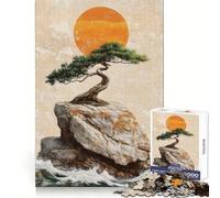Rompecabezas de 1000 Piezas con diseño de árbol bonsái japonés Tradicional sobre una Roca Ideal para Adolescentes estimular la Mente y entretenerse en Sus ratos Libres Corte Premium