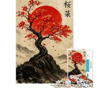 Rompecabezas de 1000 Piezas con diseño de árbol de Cerezo japonés Ideal para Adolescentes Carrera de Velocidad Manual para cumpleaños y Navidad Un desafío para la Inteligencia Cerebral Juguetes