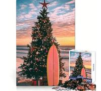 Rompecabezas de 1000 Piezas con diseño de árbol de Navidad en la Playa para adultosDesarrolla la Capacidad analítica, es un pasatiempo Tranquilo Regalar en Ocasiones Festivas (38x26cm)