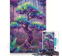 Rompecabezas de 1000 Piezas con diseño de árbol del Bosque místico para Adolescentes Juguete para ejercitar la Mente, Divertido y Relajante Arte para armar Artículo Coleccionable (38x52cm)