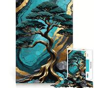 Rompecabezas de 1000 Piezas con diseño de árbol Kintsugi, Ajuste, Juguete Que desafía la Mente, Juego Divertido para el Tiempo Libre, Regalo de cumpleaños (38x26cm)