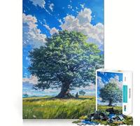 Rompecabezas de 1000 Piezas con diseño de árbol majestuoso Tradicional Decoración con Corte preciso Juego Mental Regalo Ideal para Relajarse y Disfrutar en cumpleaños (38x52cm)