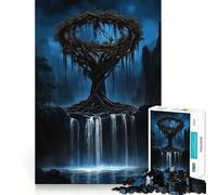 Rompecabezas de 1000 Piezas con diseño de árbol y Cascada mística para Adolescentes Ideal para desarrollar la Memoria, armar sin estrés y Regalar con cariño (50x75cm)