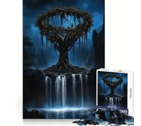 Rompecabezas de 1000 Piezas con diseño de árbol y Cascada mística para Adultos Juguete de lógica, diseño Relajante y Divertido para armar Regalo Ideal para Navidad (38x52cm)