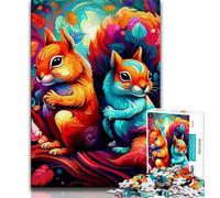 Rompecabezas de 1000 Piezas con diseño de Ardillas para Adultos Toda la Familia Apto para niños de 14 años (26x38cm)