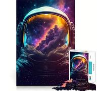 Rompecabezas de 1000 Piezas con diseño de Astronauta,Casco de la Vía Láctea,Bordes Finos,Ideal para Manualidades y Juegos de lógica divertirse en el Tiempo Libre o como Regalo