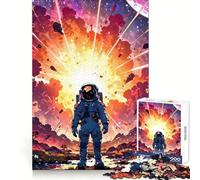 Rompecabezas de 1000 Piezas con diseño de Astronauta Frente a una explosión cósmica Ideal para Adolescentes Entrenamiento de concentración,Actividad Relajante,ensamblaje preciso,excelente Regalo