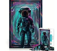 Rompecabezas de 1000 Piezas con diseño de Astronauta,Portal Espacial,Bordes Finos,Rompecabezas de lógica,Juego de Ocio,Regalo Divertido de cumpleaños (38x52cm)