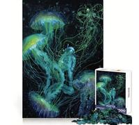 Rompecabezas de 1000 Piezas con diseño de Astronauta y Medusas en el Espacio Desarrolla tu Cerebro, estimula tu Mente y Disfruta del Ocio Cierre Seguro Regalo Ideal para cumpleaños (50x75cm)