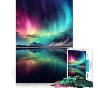 Rompecabezas de 1000 Piezas con diseño de Auroras boreales para Adolescentes Ideal para Crear imágenes relajantes y fáciles de armar (50x75cm)