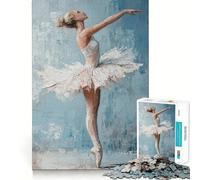 Rompecabezas de 1000 piezas con diseño de bailarina de ballet,arte de corte preciso,juguete para desarrollar la capacidad cognitiva,juego relajante para el tiempo de juego,regalo de cumpleaños 50x75cm
