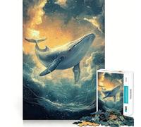 Rompecabezas de 1000 Piezas con diseño de Ballena en un océano de ensueño para Adultos Juego de Habilidad Mental Corte láser para un Ajuste Actividad gratificante para días lluviosos