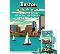 Rompecabezas de 1000 Piezas con diseño de Boston,Humor Negro y Divertido,Corte preciso,Juguete para desafiar la Mente,Juego fácil de Jugar,Regalo Ideal para cumpleaños 50x75cm