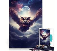 Rompecabezas de 1000 Piezas con diseño de búho en un álbum de Rock para Adolescentes Juguete de Habilidad Reason Tiempo Tranquilo Corte Exacto Regalo increíble (38x26cm)