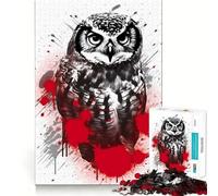 Rompecabezas de 1000 Piezas con diseño de búho halcón del Norte para Adolescentes Refuerza la Memoria, Proporciona Momentos de Paz y es un Regalo clásico (50x75cm)