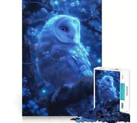 Rompecabezas de 1000 Piezas con diseño de búho neón místico para Adultos y Adolescentes Un Rompecabezas Mental Que Ayuda a aliviar el estrés Un Regalo Original y Divertido (50x75cm)