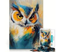 Rompecabezas de 1000 Piezas con diseño de búho Regalos para Adultos Juego de ingenio Ocio Diversión Calidad Precioso Regalo (38x26cm)