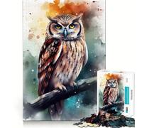 Rompecabezas de 1000 Piezas con diseño de búho y Percha, Ideal para Adolescentes Juguete para desarrollar la lógica y la Capacidad de relajación Corte preciso Regalo Ideal (38x26cm)