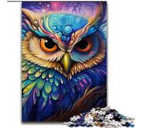 Rompecabezas de 1000 Piezas con diseño de búhos Coloridos para Adultos, tamaño 50x75cm Día de la Madre, cumpleaños y Navidad.