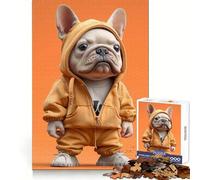 Rompecabezas de 1000 Piezas con diseño de Bulldog y Cuerpo Humano para Adolescentes Mejora la Memoria,relaja la Mente y es Divertido Corte de Calidad Regalo Ideal (50x75cm)
