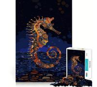 Rompecabezas de 1000 Piezas con diseño de Caballito de mar Gustav Spirit Art para Adultos Juguete para ejercitar la Mente Alegría Familiar Corte de precisión Regalo Encantador (38x26cm)