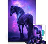 Rompecabezas de 1000 Piezas con diseño de Caballo Espacial para Adolescentes Juguete para ejercitar la Mente Juego de Mesa en Grupo Arte y ensamblaje Regalo clásico (38x52cm)
