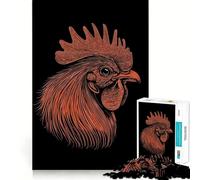 Rompecabezas de 1000 Piezas con diseño de Cabeza de Gallo para Adultos, Ideal para ejercitar la Memoria y Disfrutar del Tiempo Libre Diseño de colección (38x52cm)