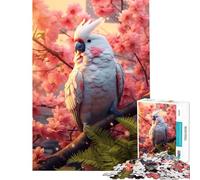 Rompecabezas de 1000 Piezas con diseño de cacatúa Blanca Desafío de Inteligencia Juguetes adictivos Juegos relajantes Decoración Perfecta Regalos de Amigo Invisible (Tamaño 75x50cm)