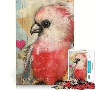 Rompecabezas de 1000 Piezas con diseño de cacatúa Rosa para San Valentín,Ideal para Adolescentes Estimula la Mente,se Adapta Perfectamente Disfrutar en casa (50x75cm)