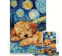 Rompecabezas de 1000 Piezas con diseño de Cachorros Cavoodle durmiendo Ideal para Adolescentes Psicología lógica,diversión sin complicaciones,Cierre Perfecto Regalo de Temporada (38x52cm)