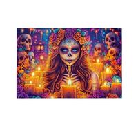 Rompecabezas de 1000 piezas con diseño de calavera de azúcar muerto, para adultos, regalos para decoración del hogar