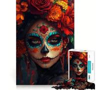 Rompecabezas de 1000 Piezas con diseño de Calavera de azúcar para Adolescentes Juguete cognitivo Disfruta Lentamente Borde Premium Elige tu Deseo de Papá Noel 50x75cm