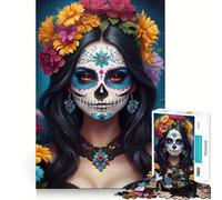Rompecabezas de 1000 Piezas con diseño de Calavera de azúcar para Adolescentes Juguete de lógica Clara, fácil de Usar, Corte Perfecto, Regalo de cumpleaños 38x52cm