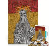 Rompecabezas de 1000 Piezas con diseño de Calavera de la Libertad Estilo Pop Art Día de Muertos Juego para ejercitar la Mente Ideal para Relajarse intelectualmente Regalo de cumpleaños o Cualquier