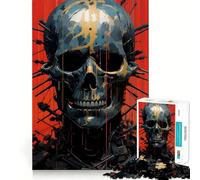 Rompecabezas de 1000 Piezas con diseño de Calavera de la Muerte para Adolescentes Juguete de lógica Clara Tiempo de Paz Corte Lista de Deseos de Santa Claus (38x52cm)