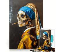 Rompecabezas de 1000 Piezas con diseño de Calavera y Anillos de Humo para Adultos y Adolescentes Ideal para Mejorar la Memoria, Relajarse, con Cortes precisos y un Regalo Encantador 50x75cm