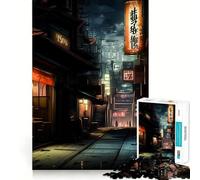 Rompecabezas de 1000 Piezas con diseño de Calle Japonesa de Tokio para Adolescentes Juguete para ejercitar la Mente, Ideal para Relajarse y Disfrutar del Arte Regalo Original 50x75cm