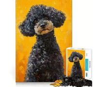 Rompecabezas de 1000 Piezas con diseño de caniche y Amuleto de la Suerte para Adolescentes Juego de ingenio y relajación (38x26cm)