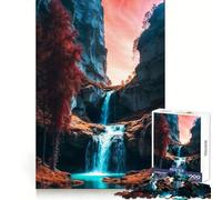 Rompecabezas de 1000 Piezas con diseño de cañón y Cascada para Adultos Ideal para Entrenar la Mente, Relajarse y divertirse Corte láser Navidad (38x26cm)