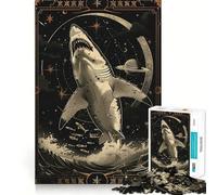 Rompecabezas de 1000 Piezas con diseño de Carta del Tarot del tiburón Blanco para Adolescentes Juego Que estimula el Cerebro Encaja Perfectamente sin Huecos Actividad Relajante para Grupos