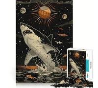 Rompecabezas de 1000 Piezas con diseño de Carta del Tarot del tiburón Blanco para Adultos Juego de lógica con Cortes de precisión y Bordes Lisos reuniones Familiares (38x52cm)
